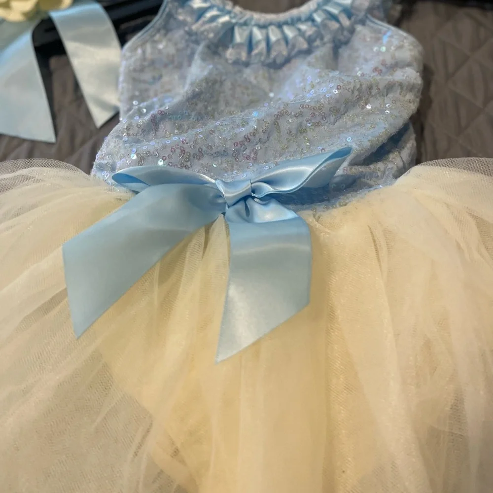 Revolution Light Blue and Cream Dance Costume